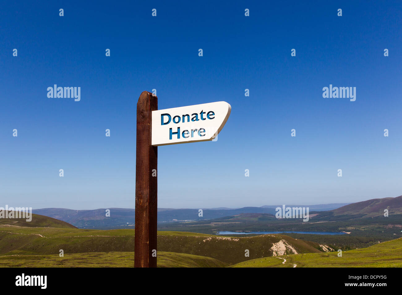 3d Please Donate Road Sign Stock Illustration - Download Image Now