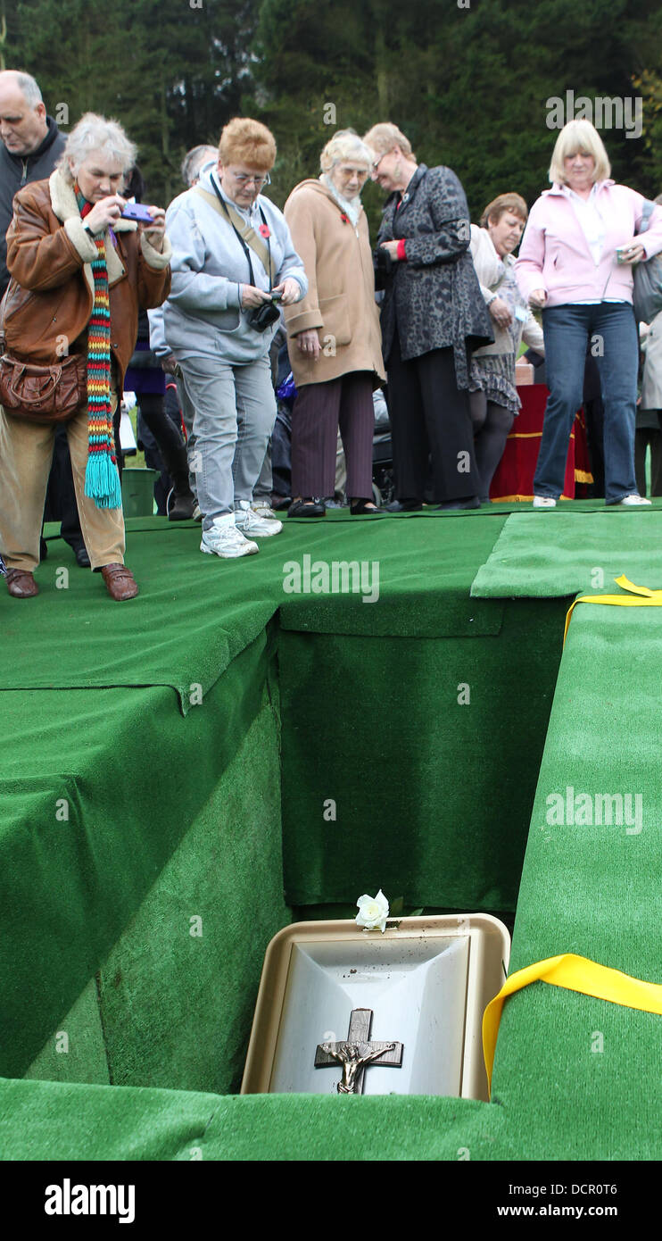 Sir Jimmy Savile is buried at the Woodlands cemetery in Scarborough