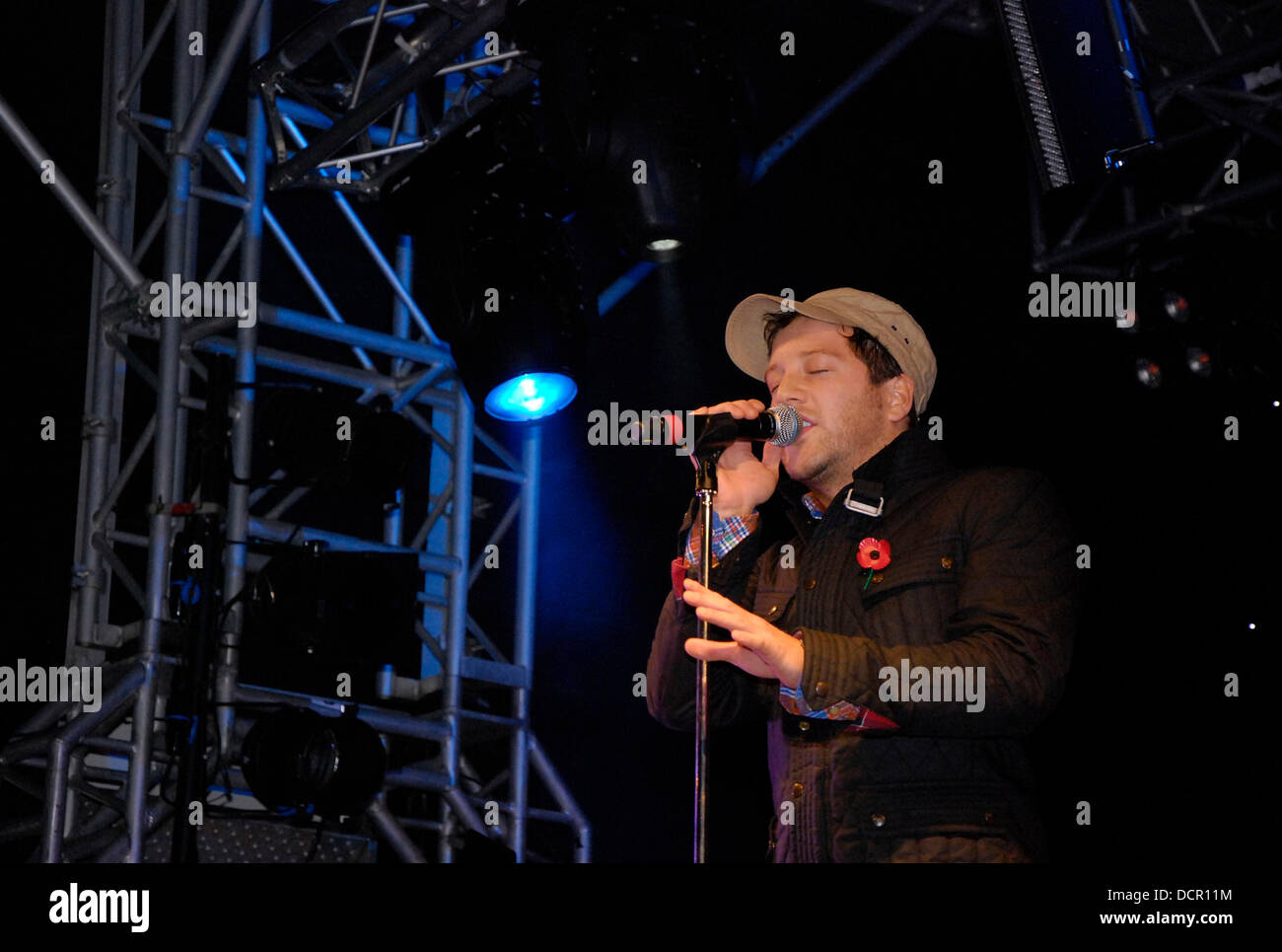 Matt Cardle performing at the Christmas Lights turn on event in Leeds