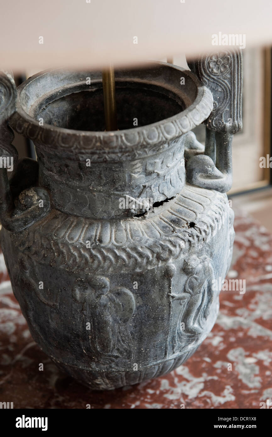 Grecian style stone urn Stock Photo
