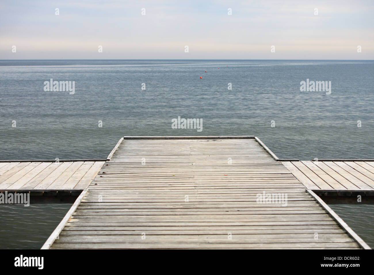 Old wooden empty pier hi-res stock photography and images - Alamy