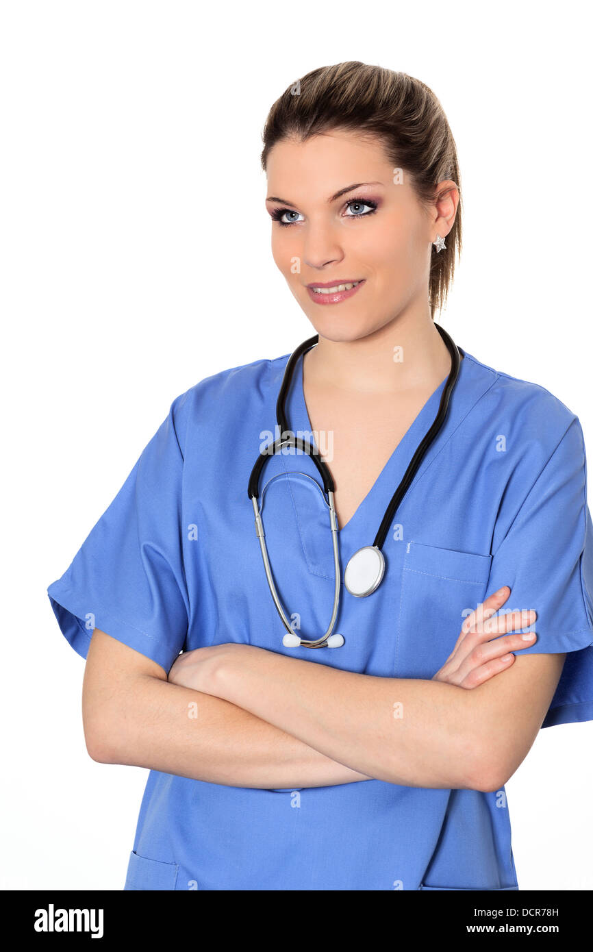 Nurse blue uniform hi-res stock photography and images - Alamy