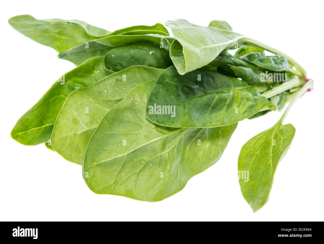 Spinach Leaves isolated on white background Stock Photo - Alamy