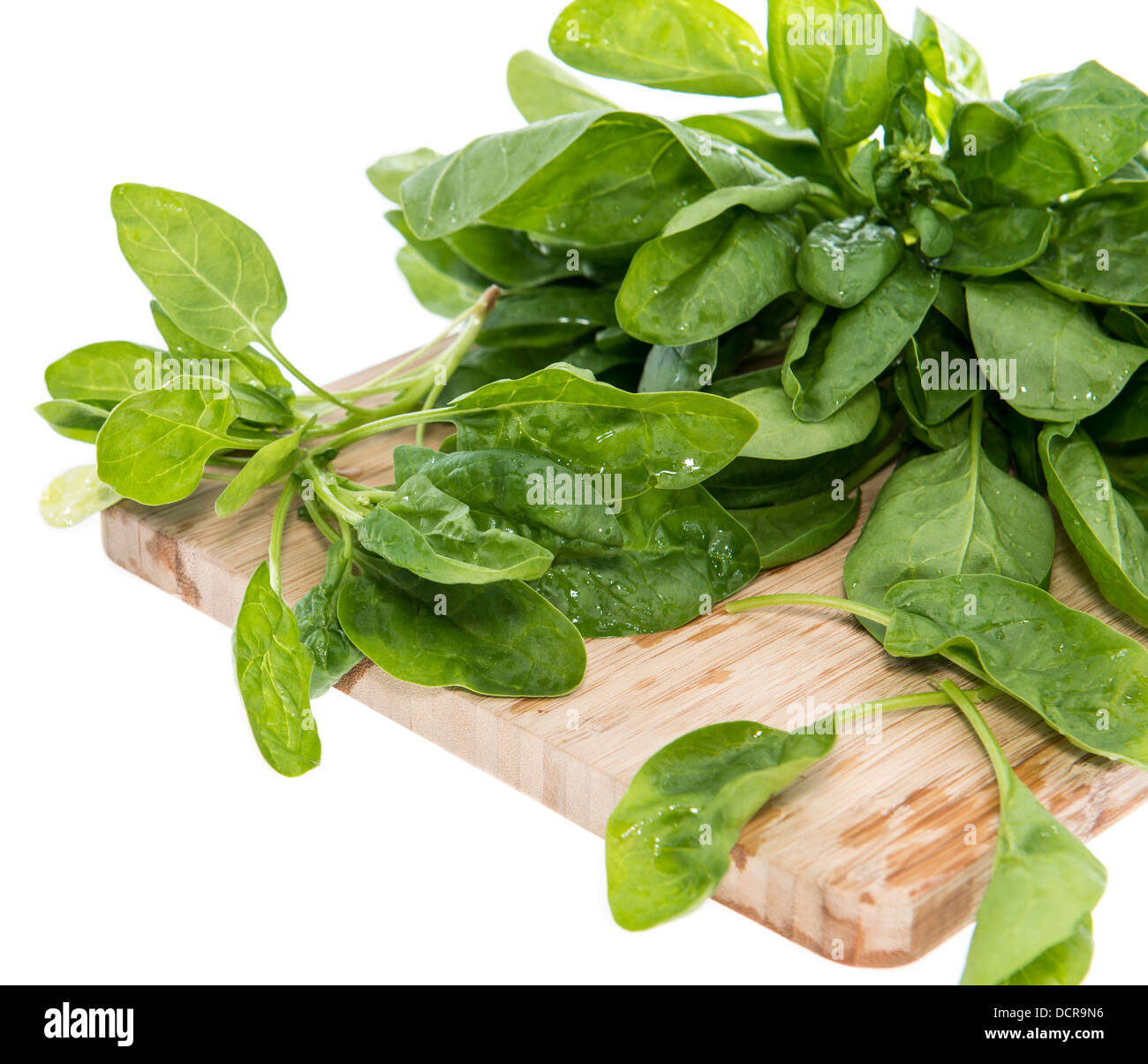 Spinach Leaves isolated on white background Stock Photo - Alamy