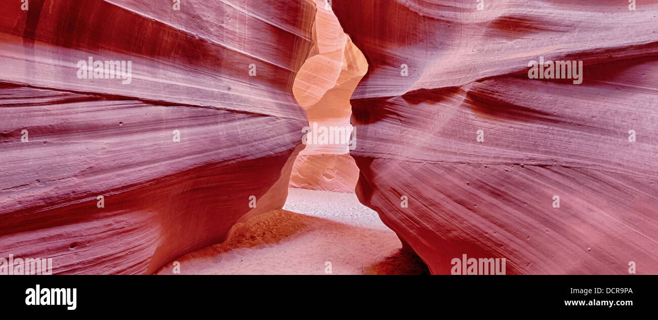 panoramic view of Antelope Canyon Stock Photo - Alamy