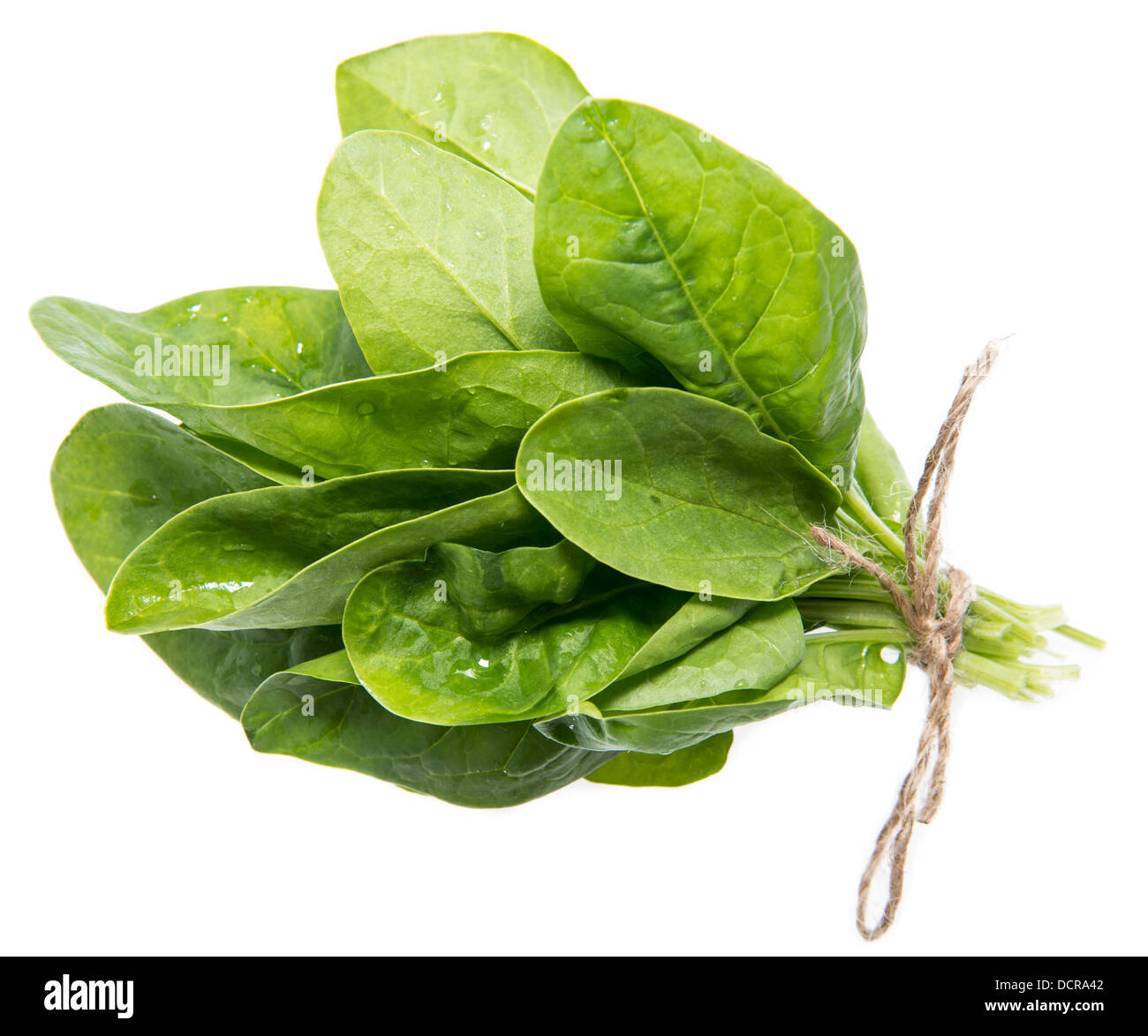 Portion of Spinach isolated on white background Stock Photo - Alamy