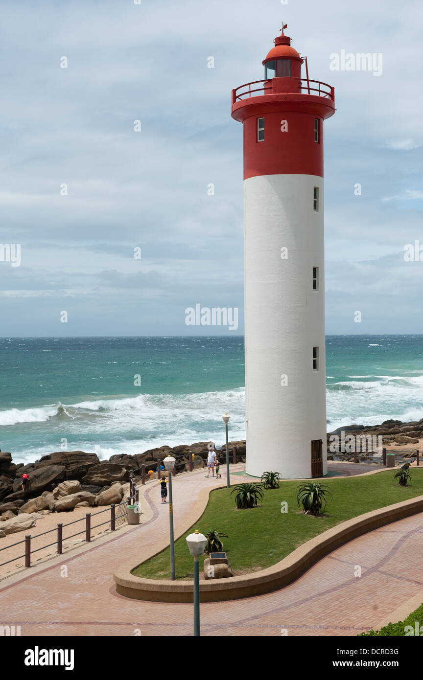 Umhlanga Lighthouse, Umhlanga, near Durban, South Africa Stock Photo