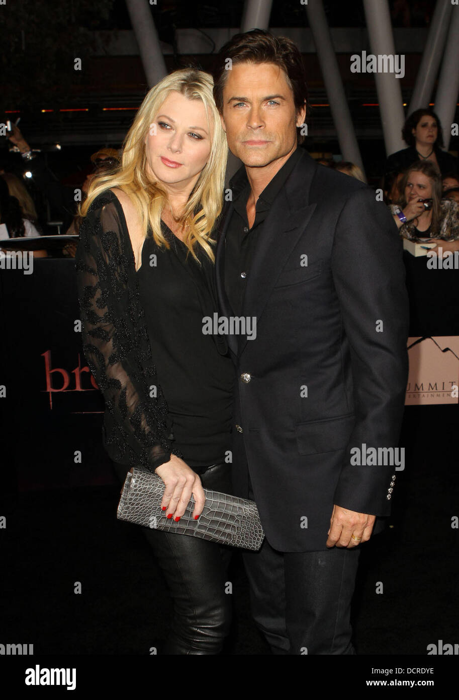Sheryl Berkoff and Rob Lowe  The Twilight Saga: Breaking Dawn - Part 1 World Premiere held at Nokia Theatre L.A. Live Los Angeles, California - 14.11.11 Stock Photo