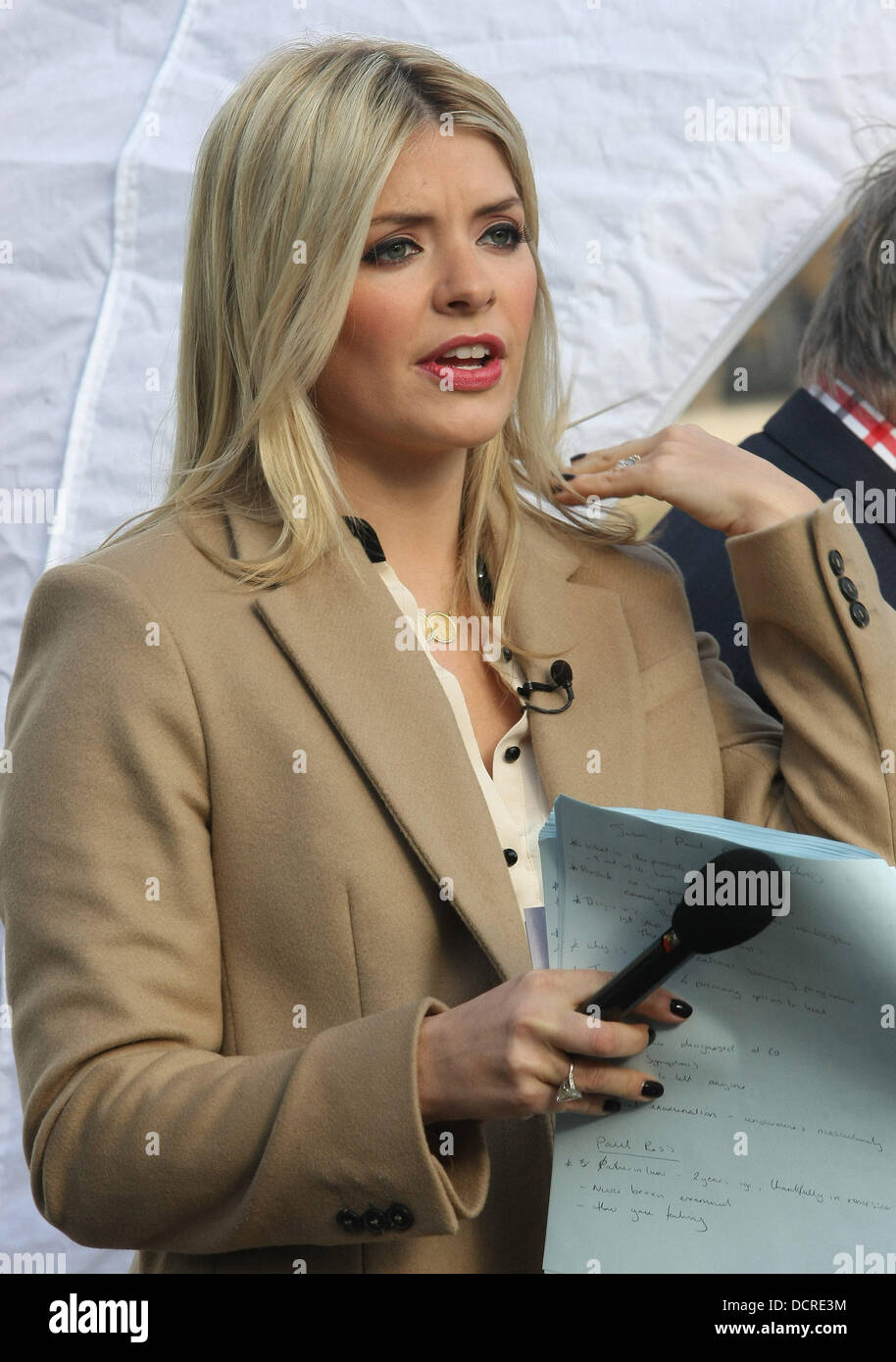 Holly Willoughby filming for This Morning at the ITV studios London