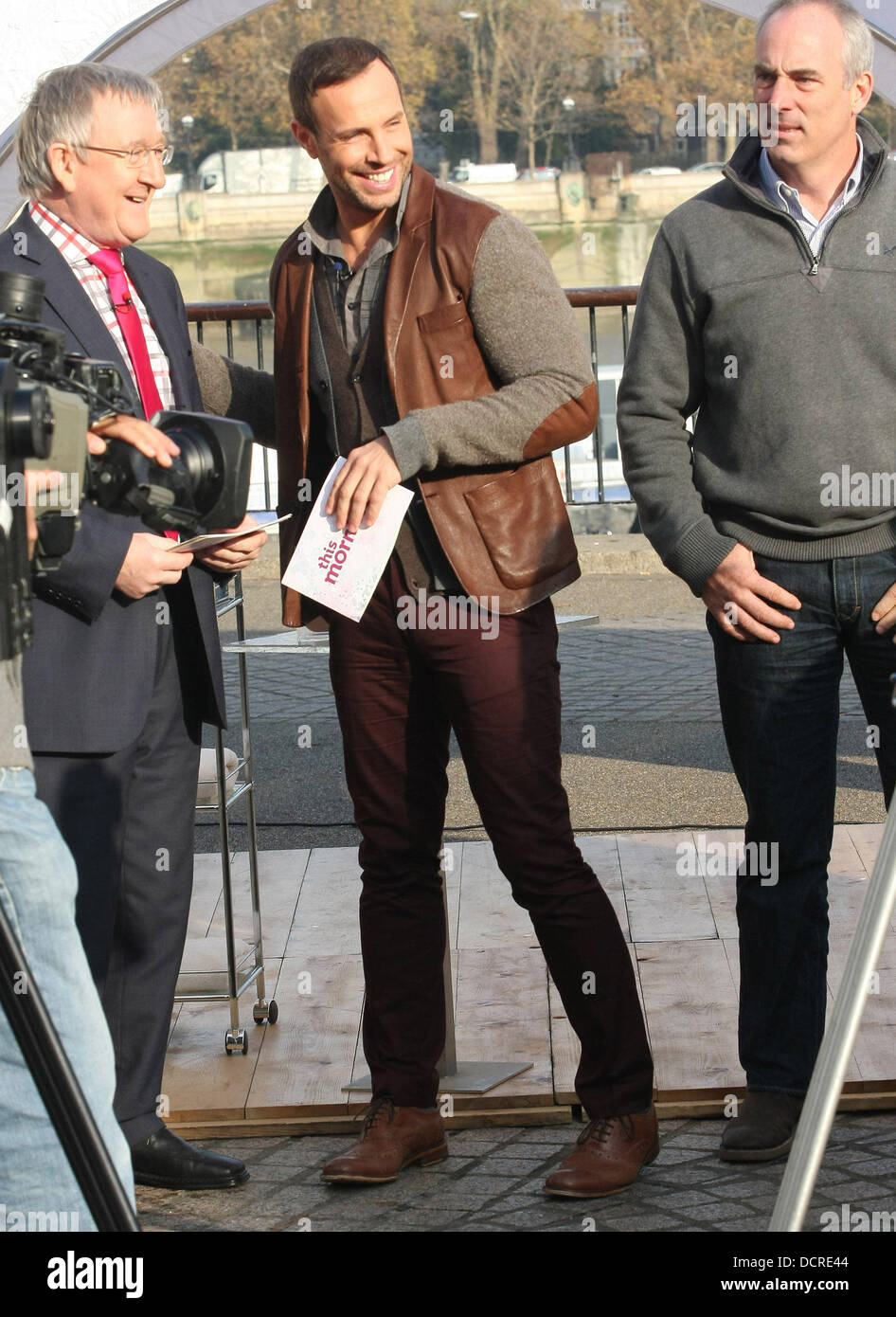 Jason Gardiner filming for This Morning at the ITV studios London