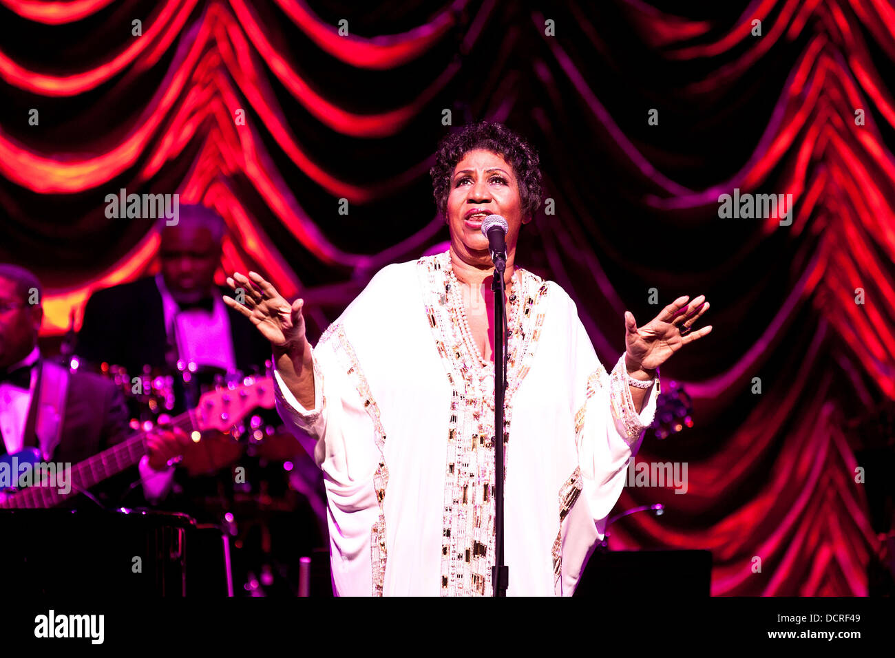 Aretha Franklin performing at the Austin City Limits Live Moody Theater. Austin, Texas - 15.11.11 Stock Photo