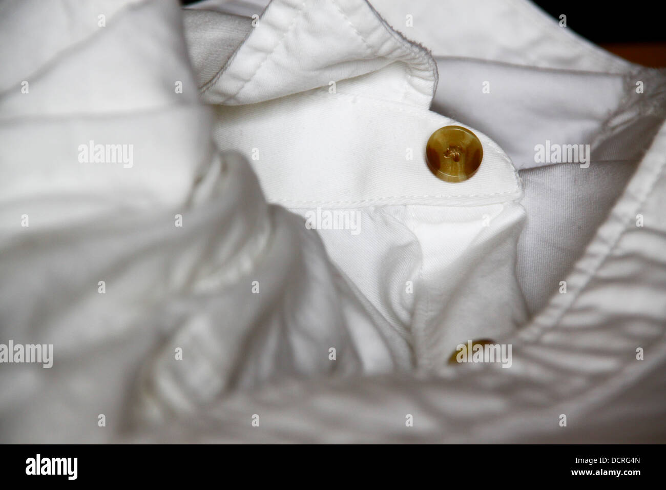 Bright white cotton shirt Stock Photo