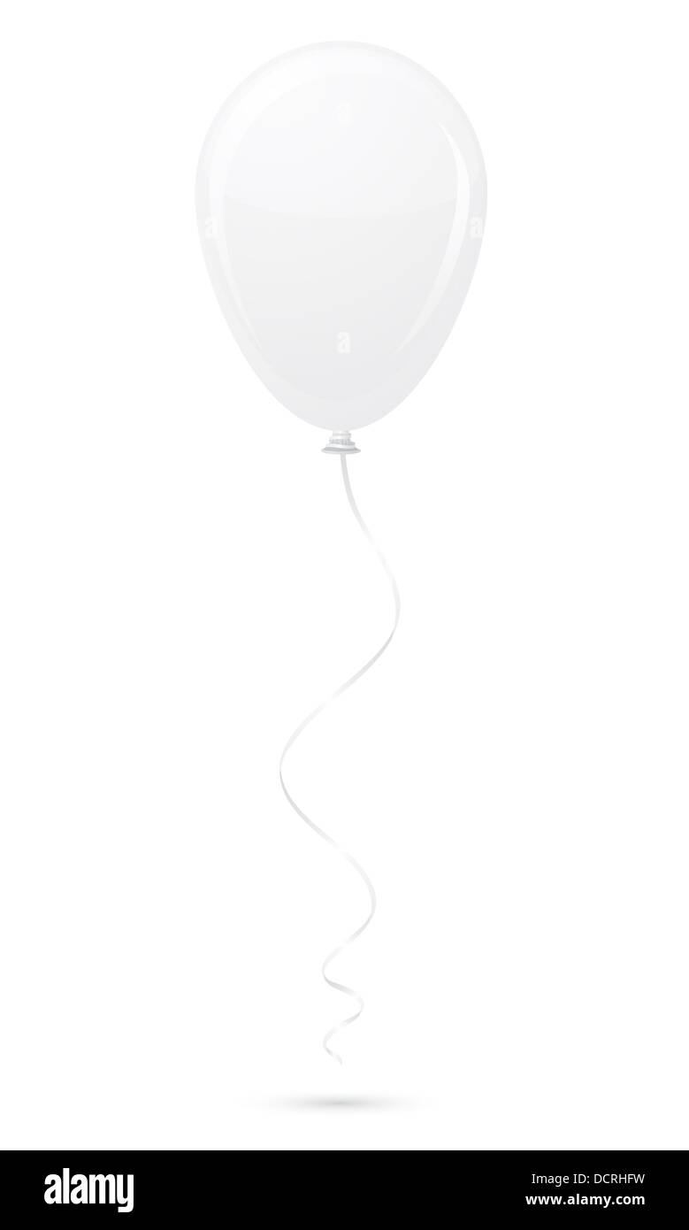 white balloon illustration isolated on background Stock Photo - Alamy