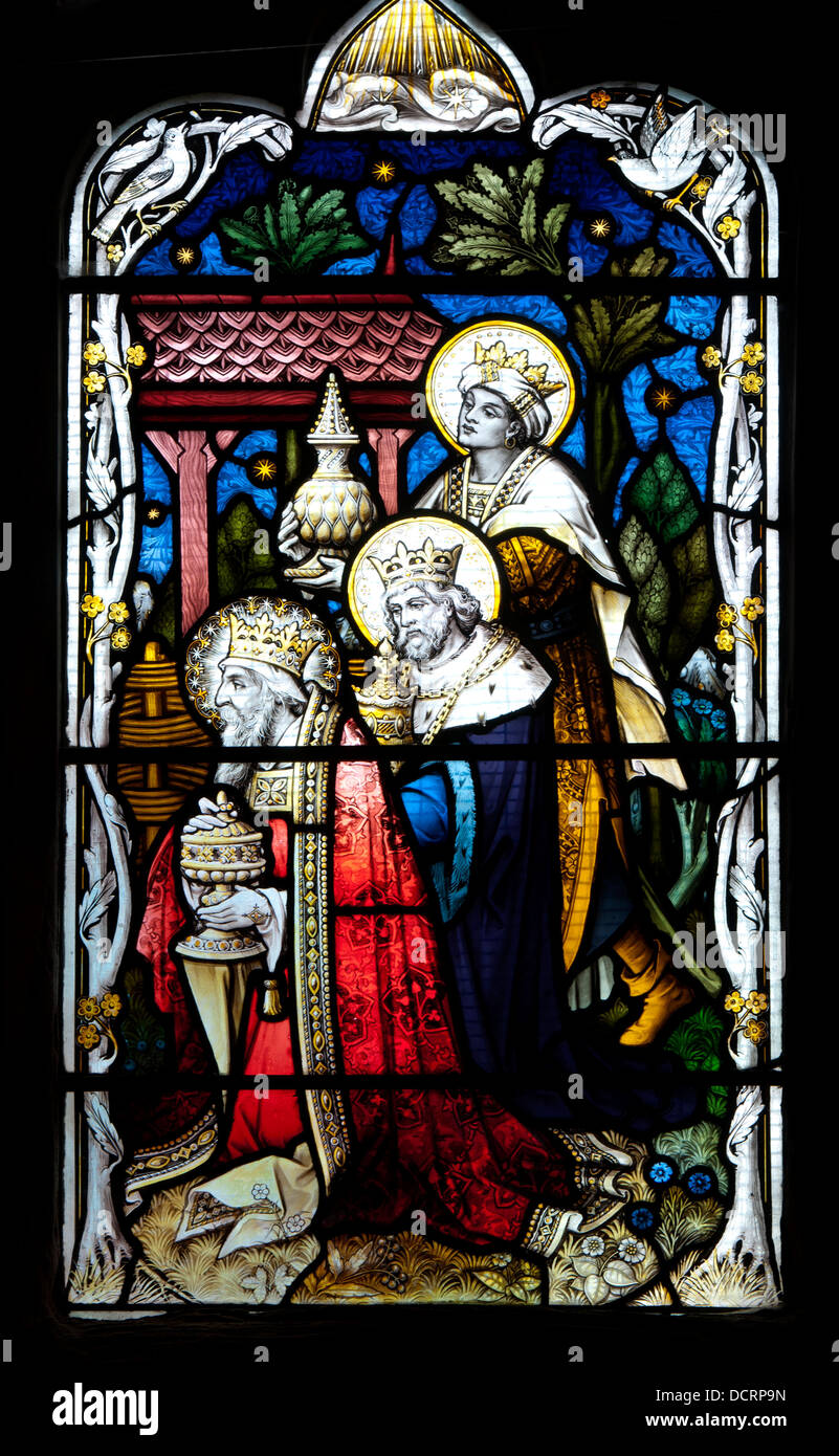 Three wise men stained glass hi-res stock photography and images - Alamy