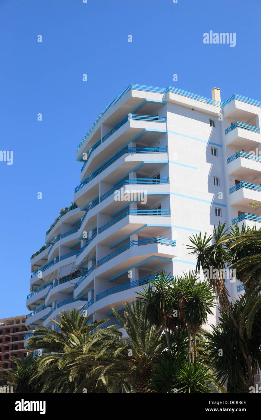 New build luxury apartments on the seafront at Saranda Albania Stock Photo