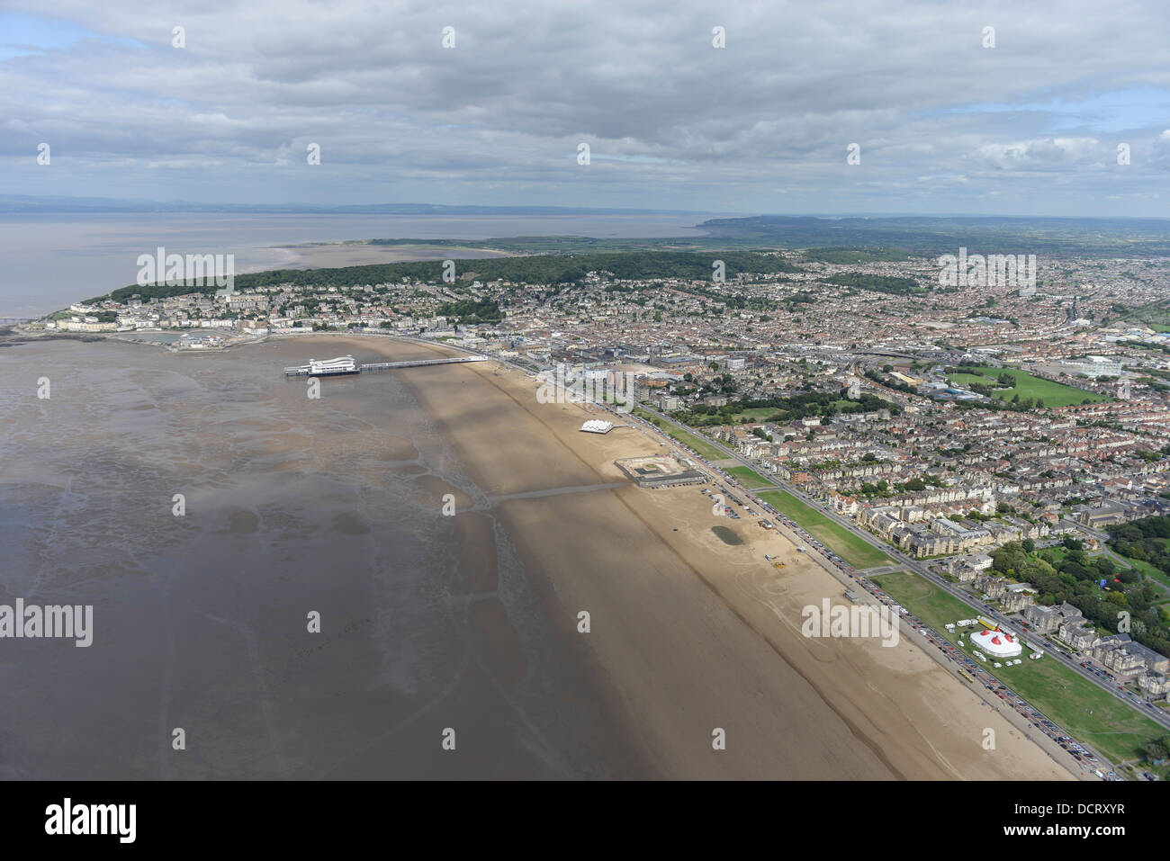 Aerial photograph of Weston-Super-Mare Stock Photo