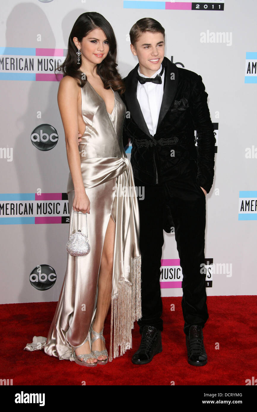 Selena Gomez and Justin Bieber 2011 American Music Awards held at the(00)