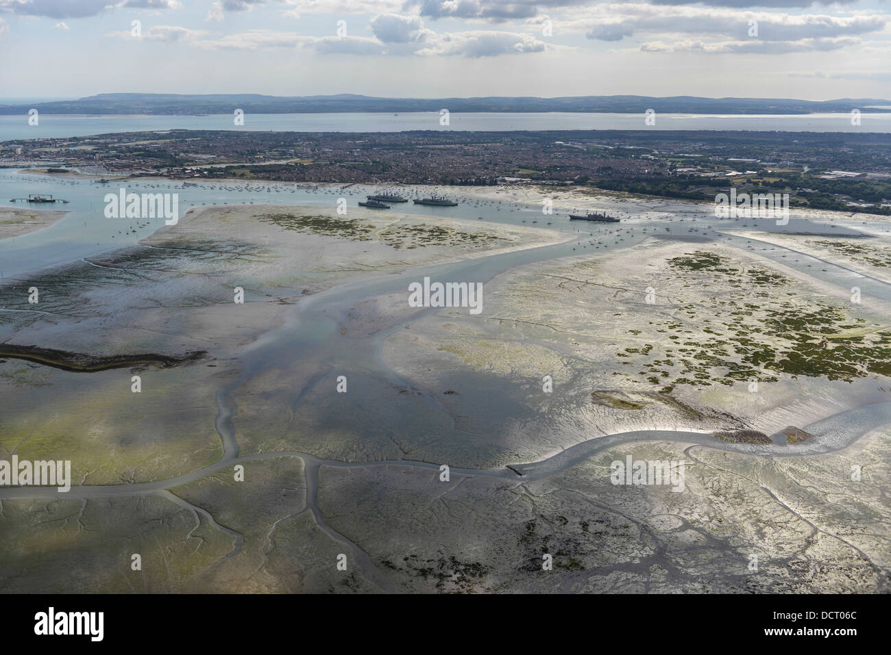Aerial photograph of Portsmouth Harbour Stock Photo