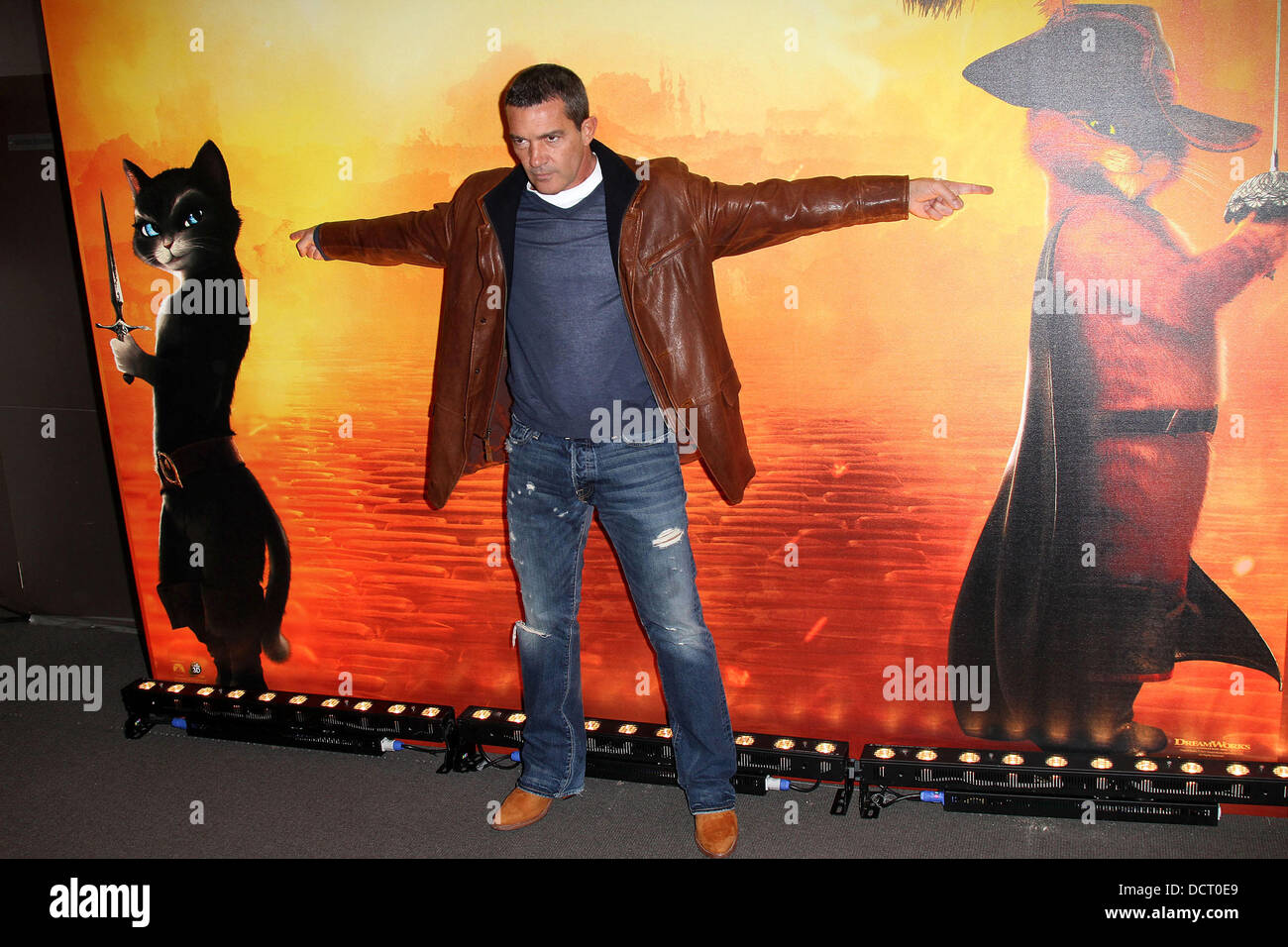 Antonio Banderas, at the 'Puss In Boots' premiere at UGC Normandie