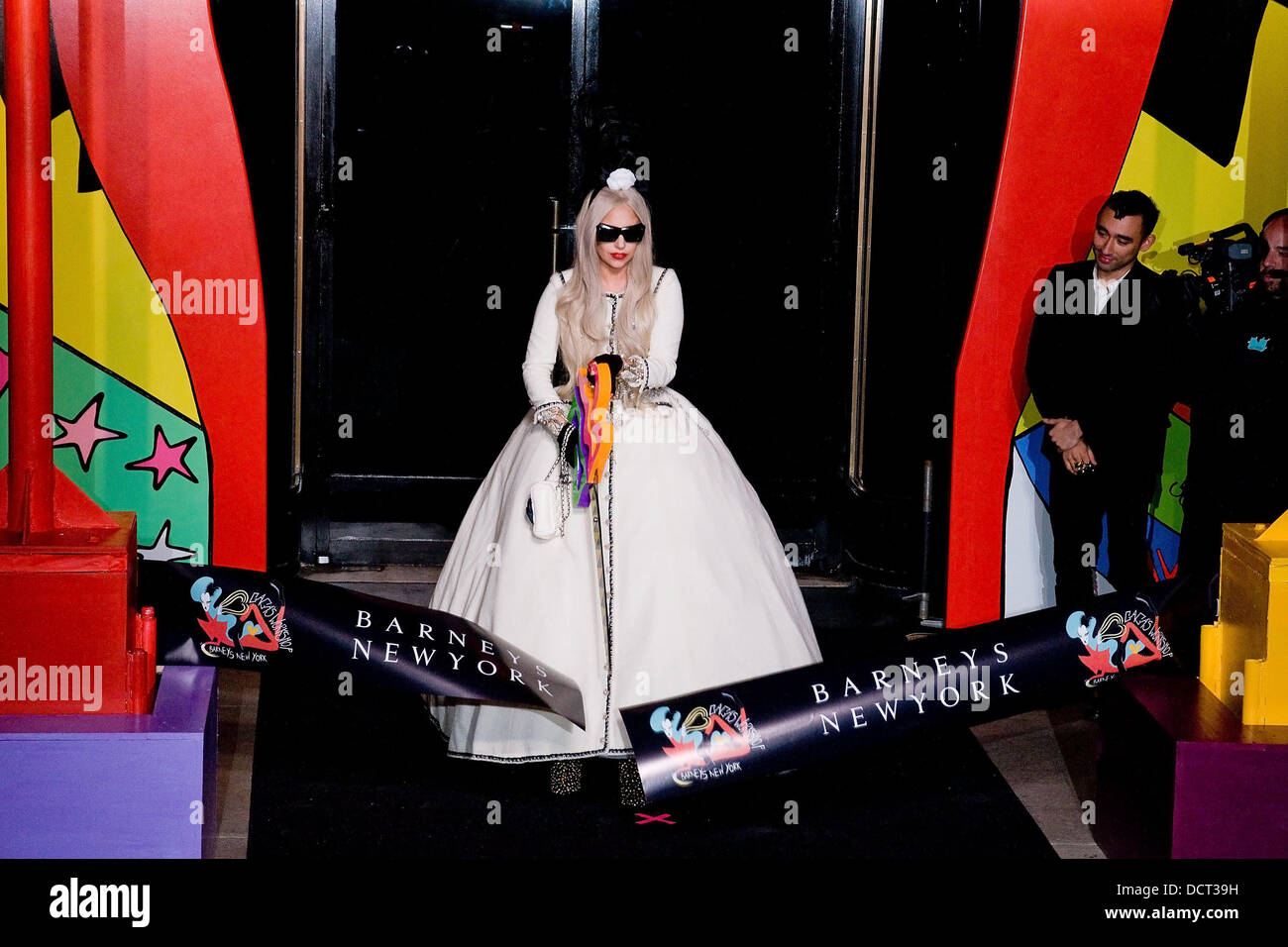 Lady Gaga at the ribbon cutting ceremony to open Gaga's at