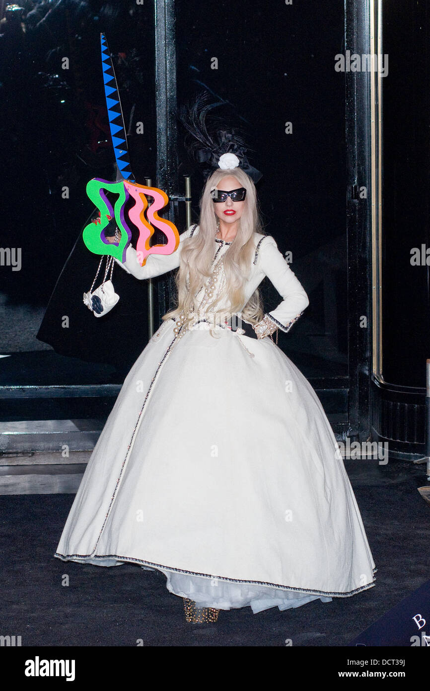 Lady Gaga at the ribbon cutting ceremony to open Gaga's at