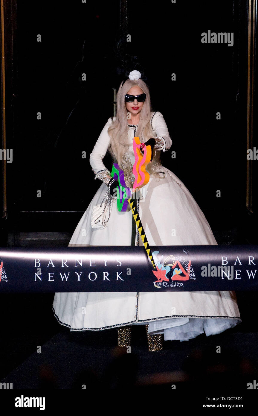 Lady Gaga at the ribbon cutting ceremony to open Gaga's at