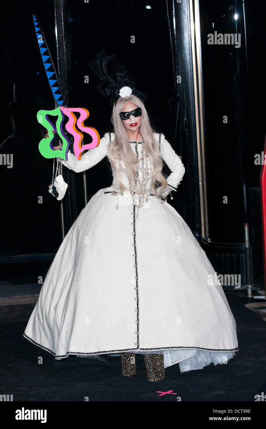 Lady Gaga attends the ribbon cutting ceremony to open Gaga's