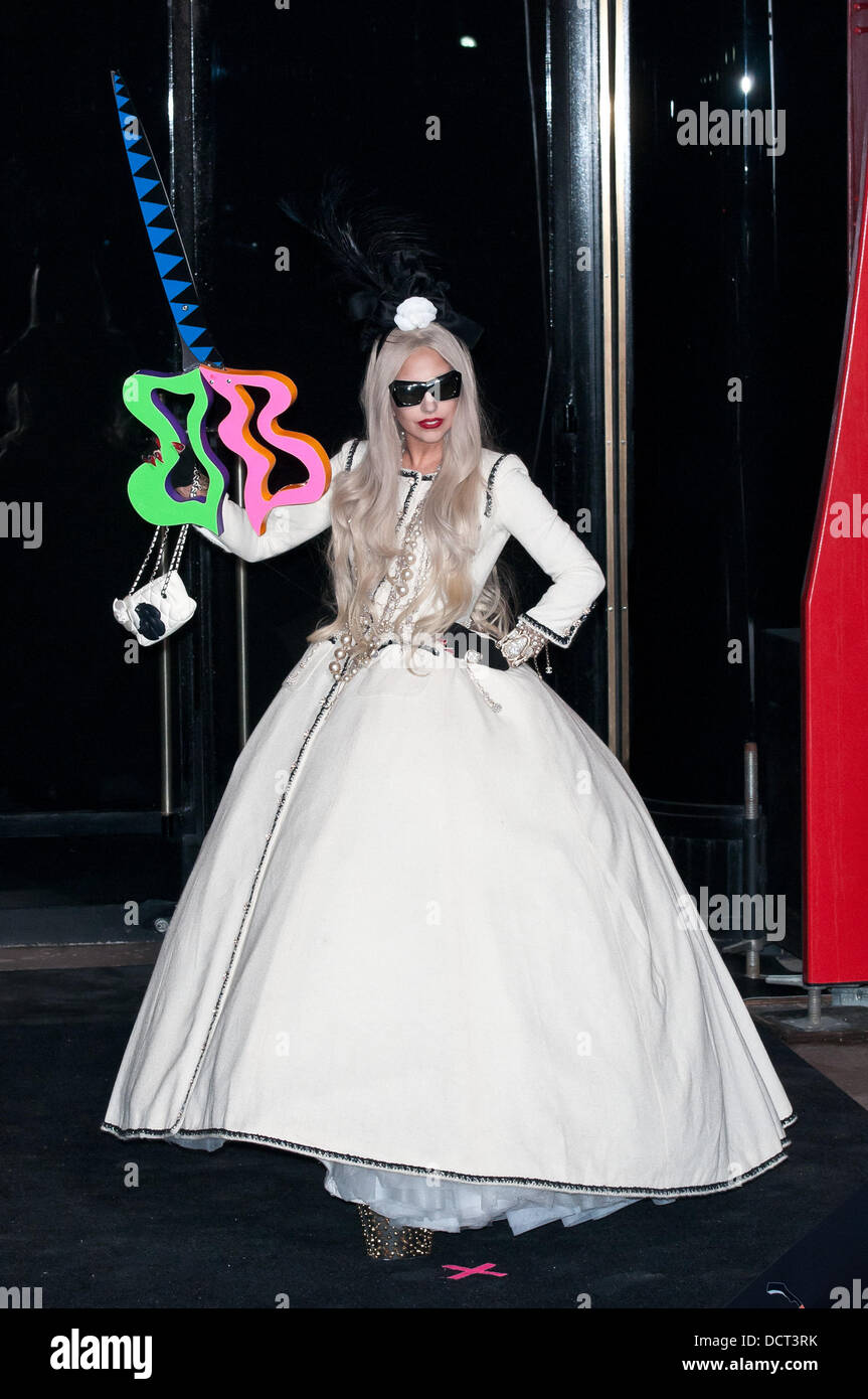 Lady Gaga attends the ribbon cutting ceremony to open Gaga's
