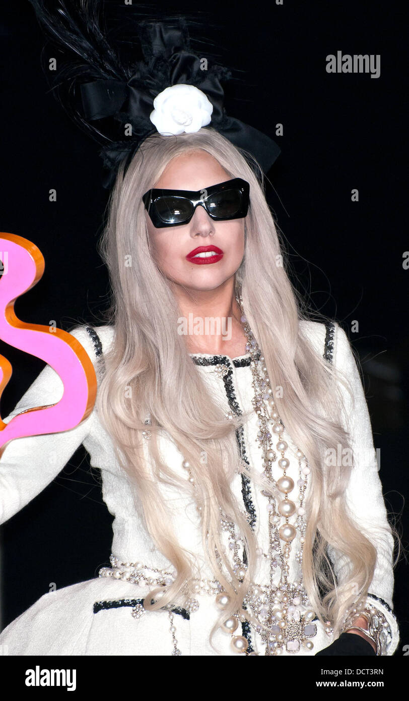 Lady Gaga attends the ribbon cutting ceremony to open Gaga's