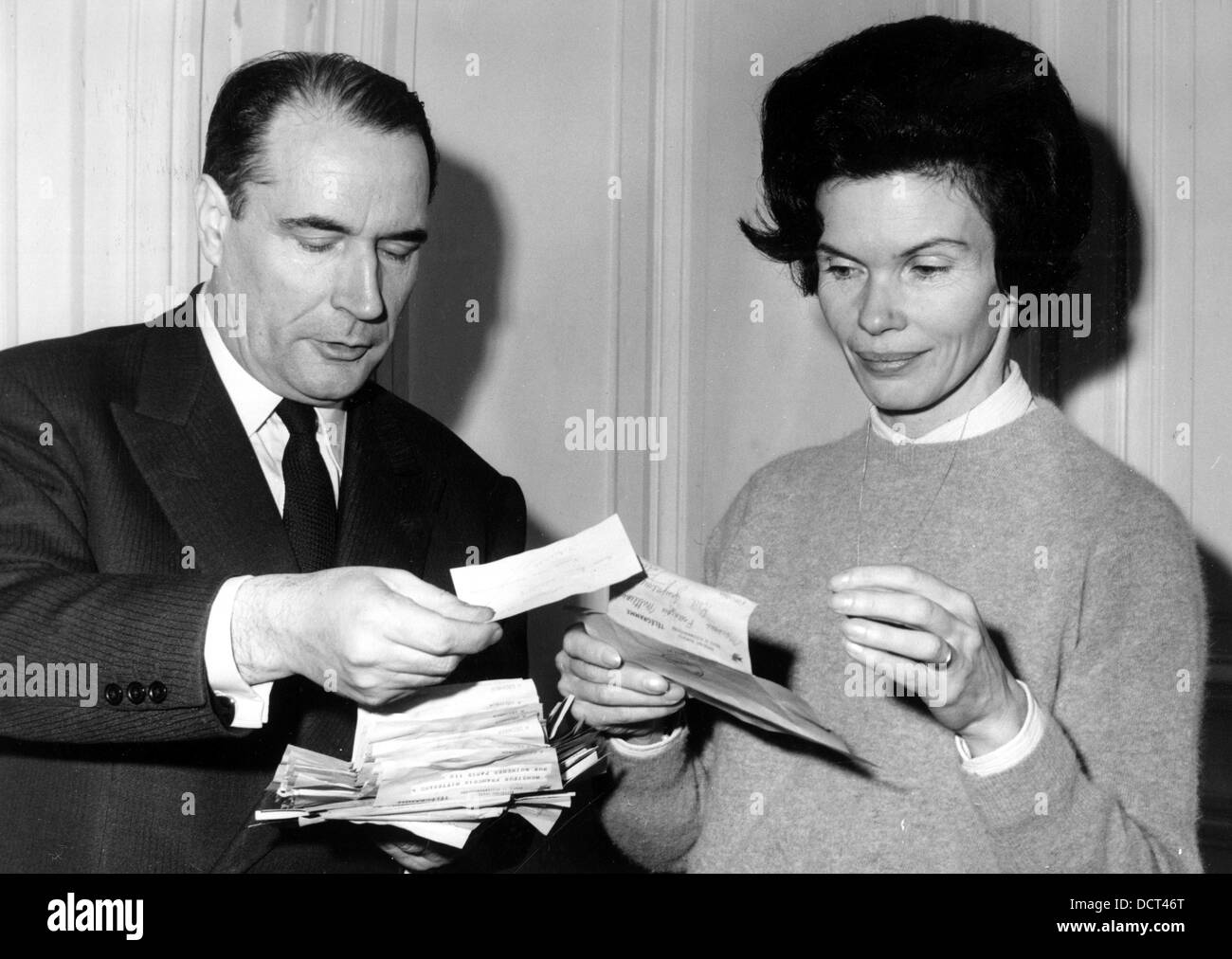 Former French President Francois Mitterrand and his wife Danielle