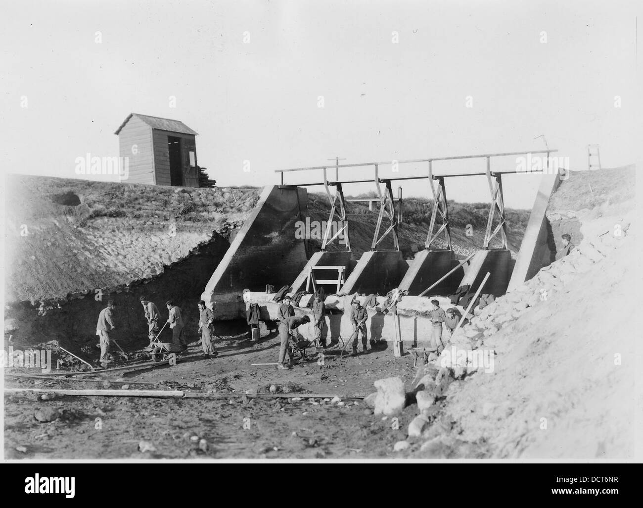 Main canal excavating for foundation of new section 293599 hires stock