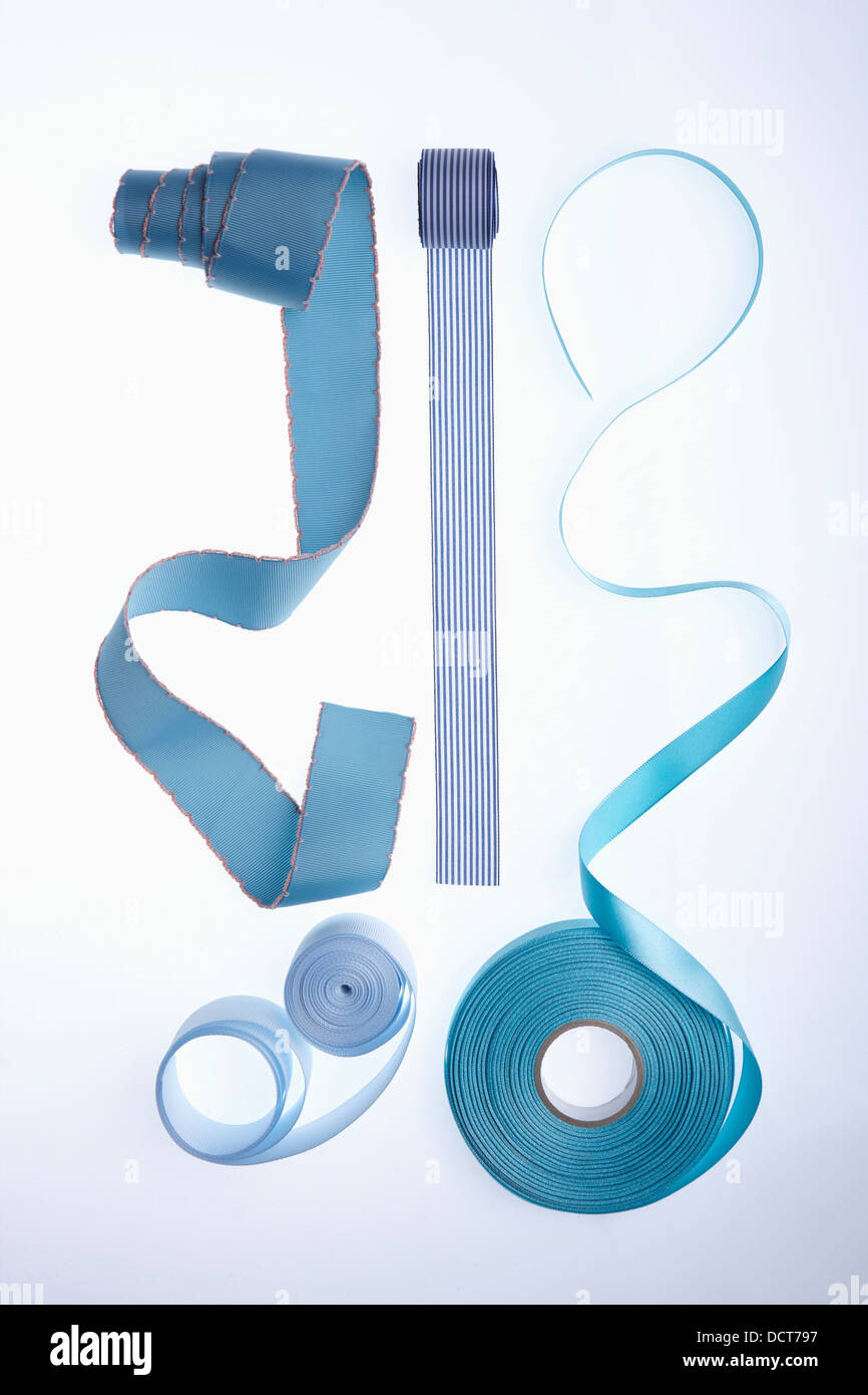 Blue striped ribbons hi-res stock photography and images - Alamy