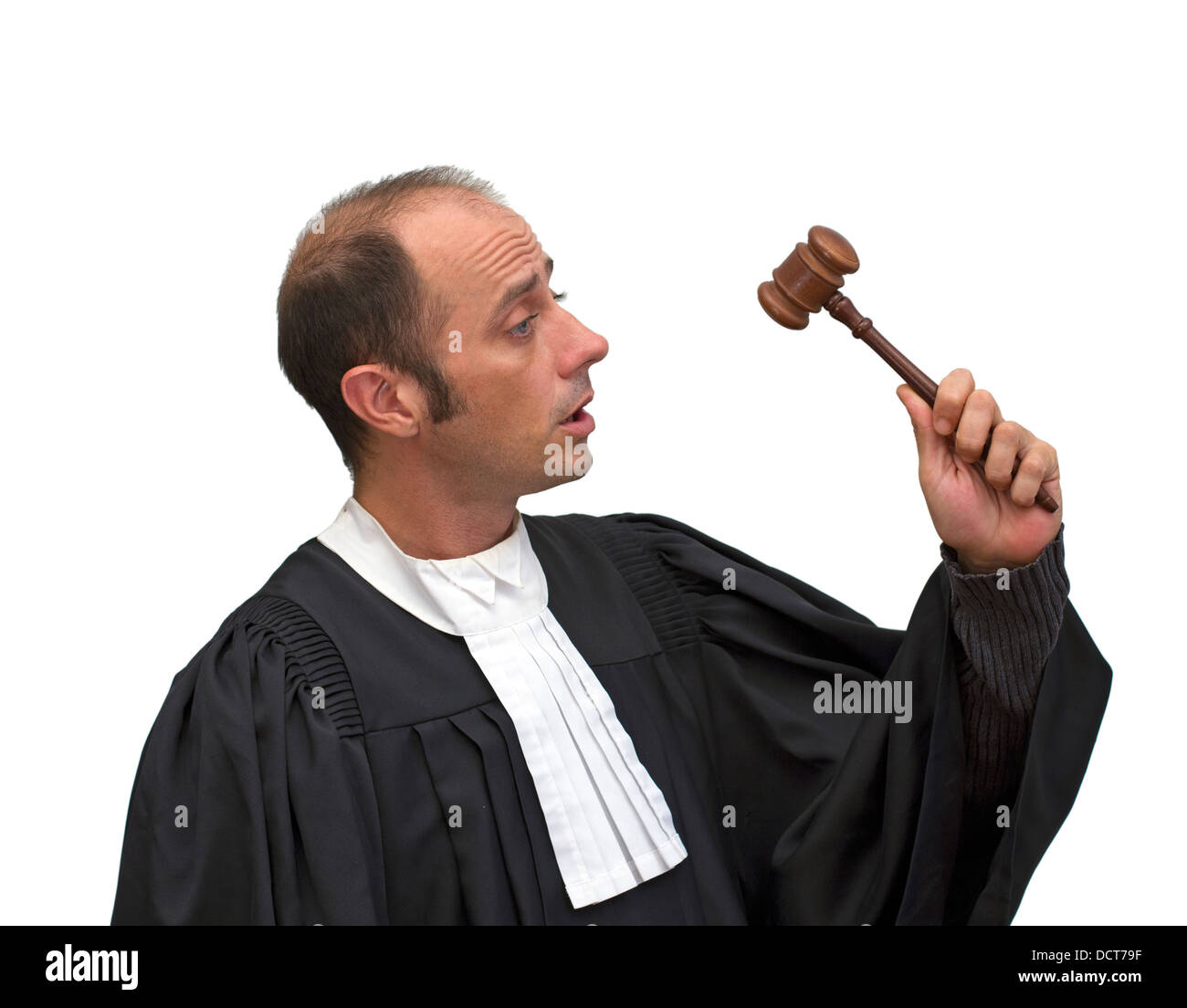 caucasian judge Stock Photo
