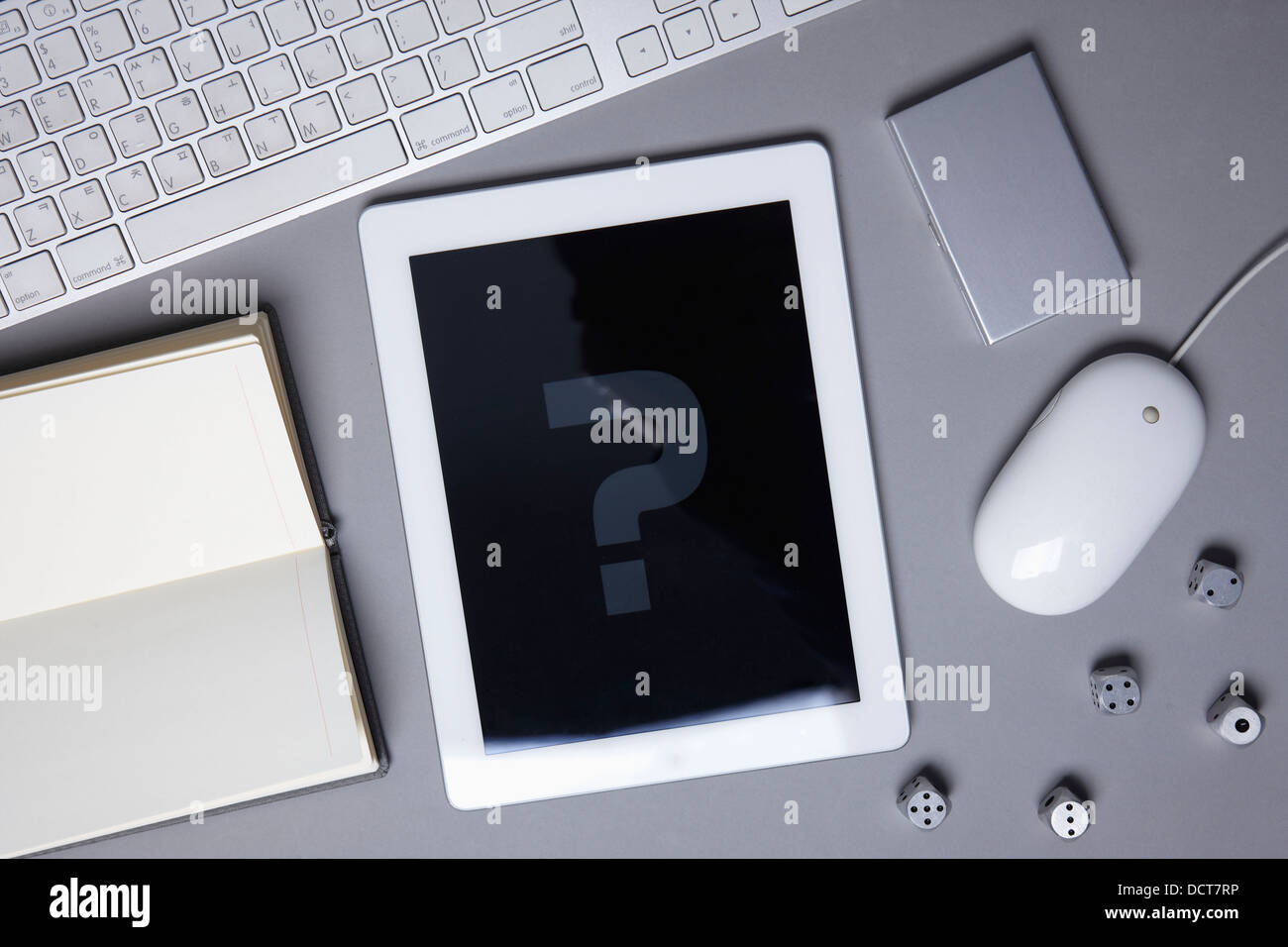 a tablet, a mouse and a keyboard Stock Photo - Alamy