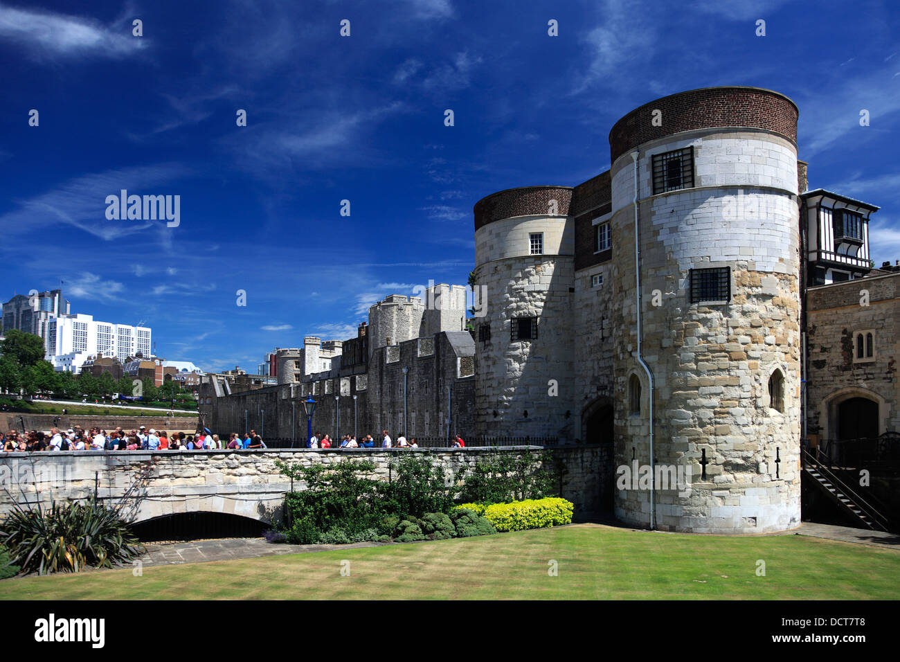 The walls and grounds of the Tower of London, North Bank, London City