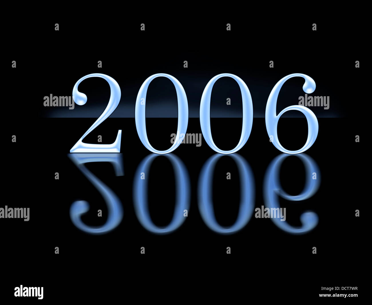brand new year 2006 with reflection Stock Photo
