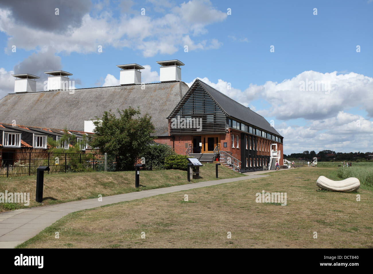 Snape Maltings is home to shops, concert hall, art and art Galleries near Aldeburgh, Suffolk Stock Photo