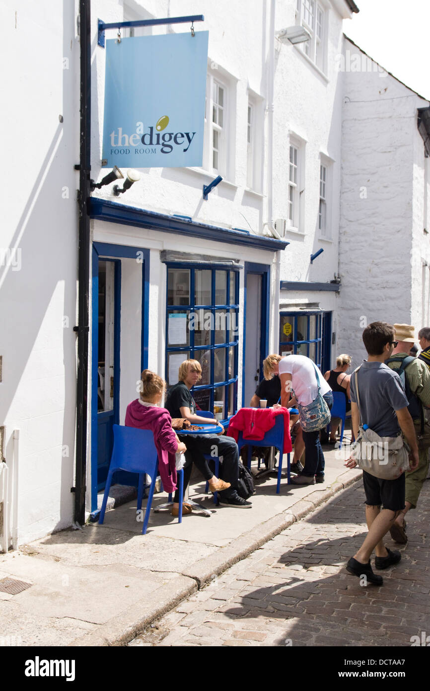 St Ives a seaside destination in Cornwall, England UK The Digey cafe