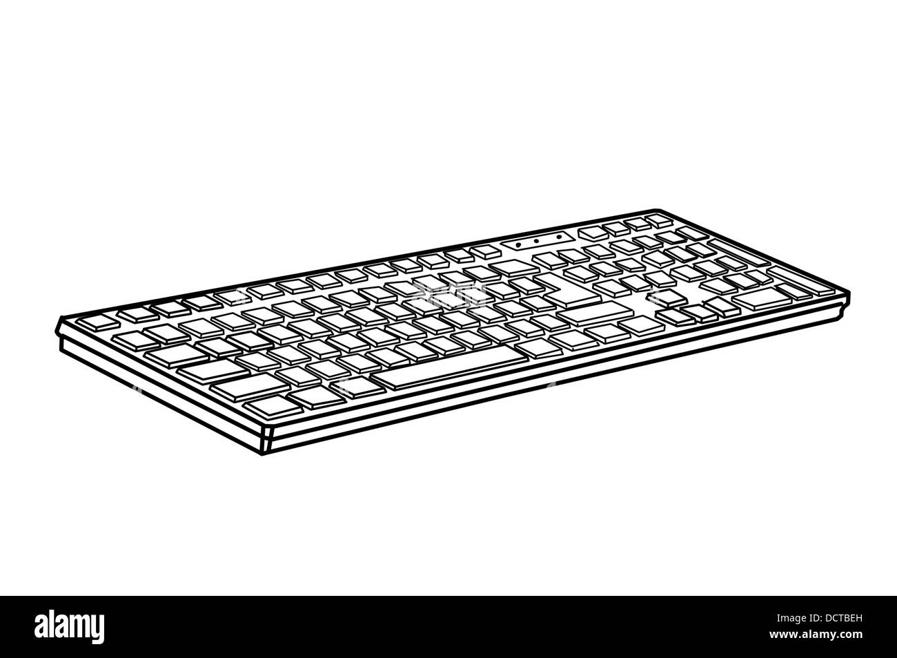 Keyboard drawing Cut Out Stock Images & Pictures - Alamy