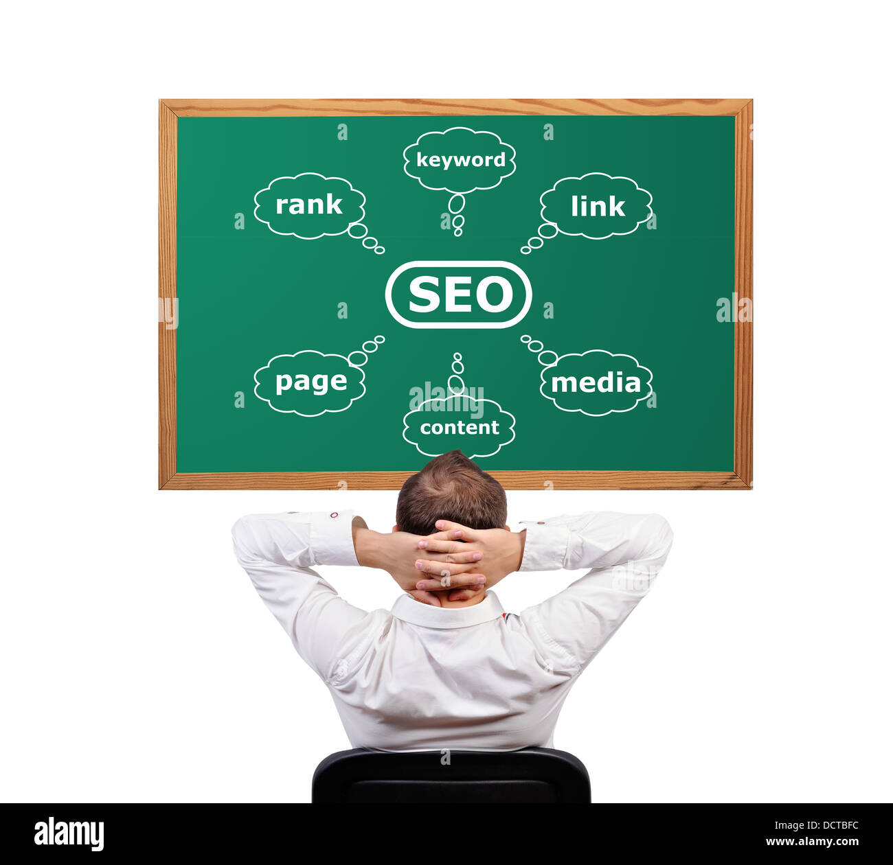 scheme seo on blackboard Stock Photo - Alamy