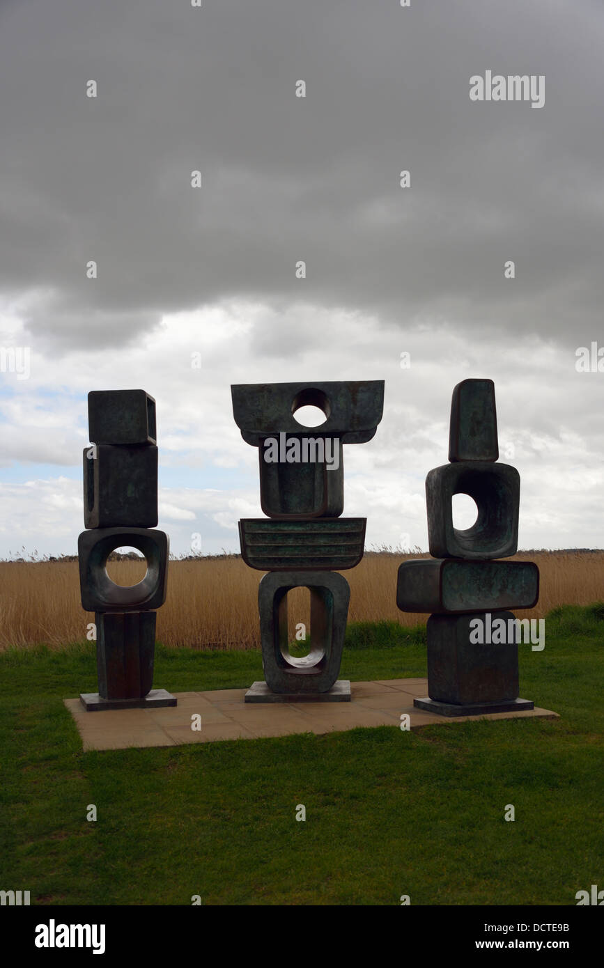 'The Family Of Man, sculpture by Barbara Hepworth. Snape Maltings
