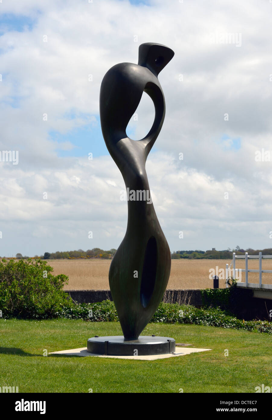 'Large Interior Form 1981-82', sculpture by Henry Moore. Snape Maltings, Suffolk, England, United Kingdom, Europe. Stock Photo