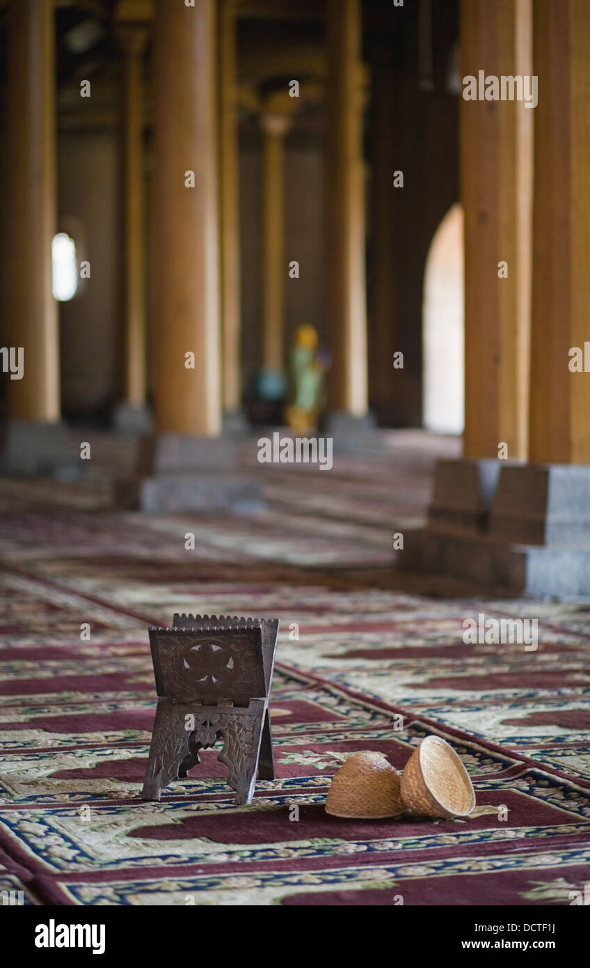 Objects On Muslim Prayer Mat In Mosque; Jammia Masjid, Srinagar