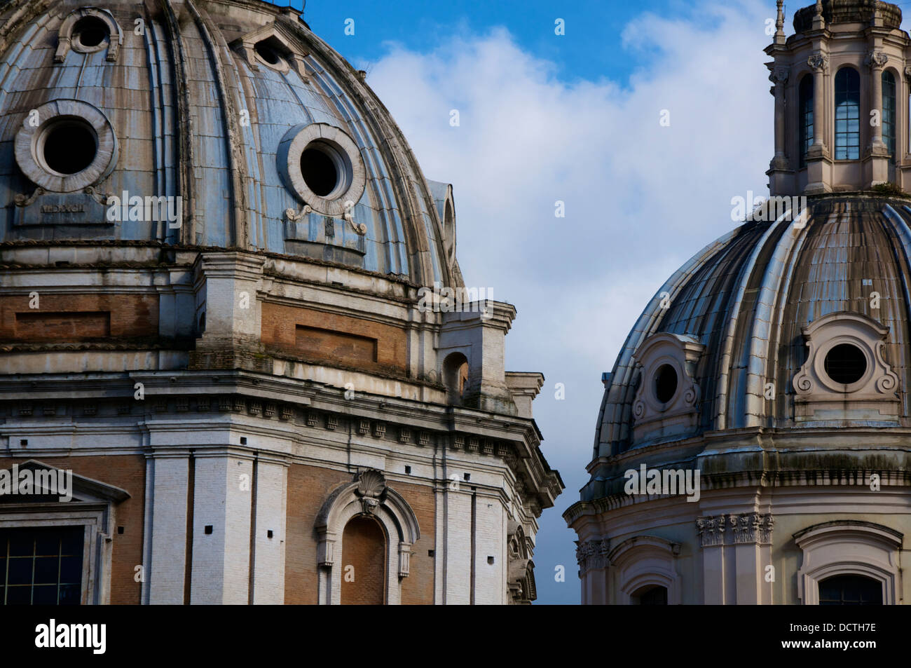 Rome two domes Stock Photo