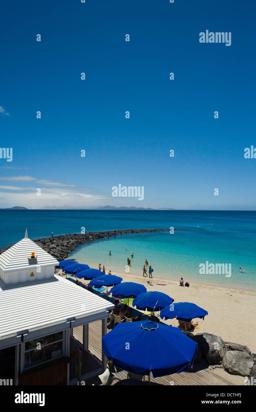 Beach at Playa Blanca, Lanzarote, Canary Islands Stock Photo