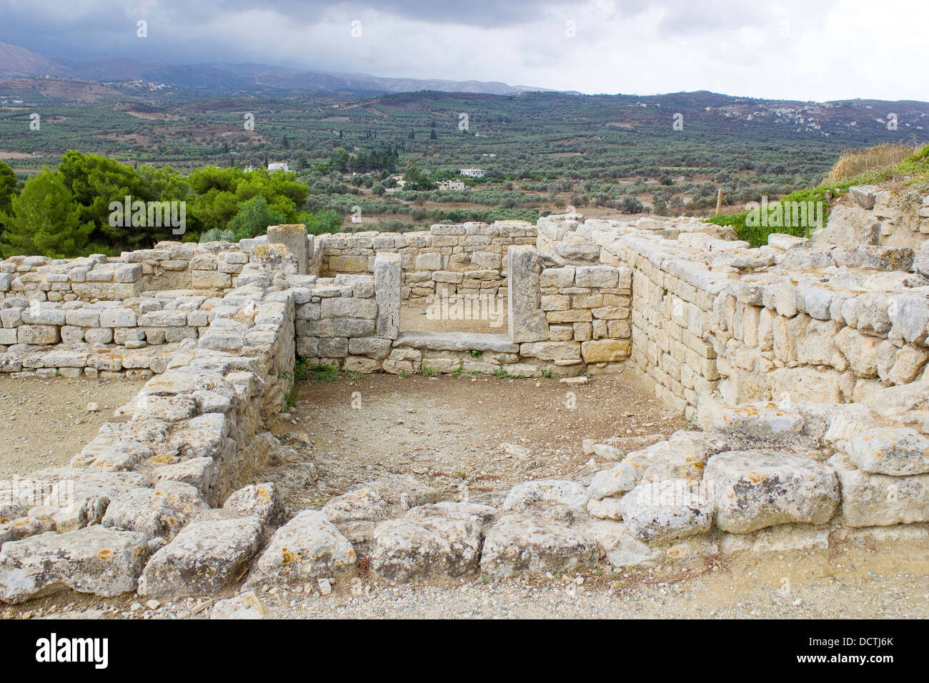 Phaistos or Festos, ancient city on the island of Crete Stock Photo