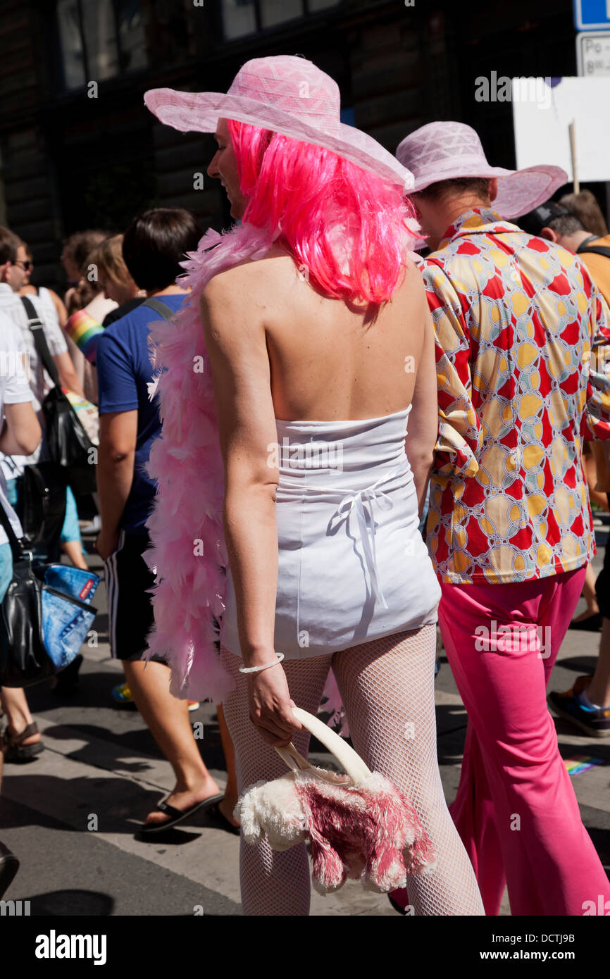 Gay Pride parade in Prague Stock Photo