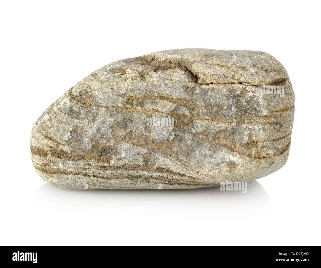 Grey granite stone isolated Stock Photo