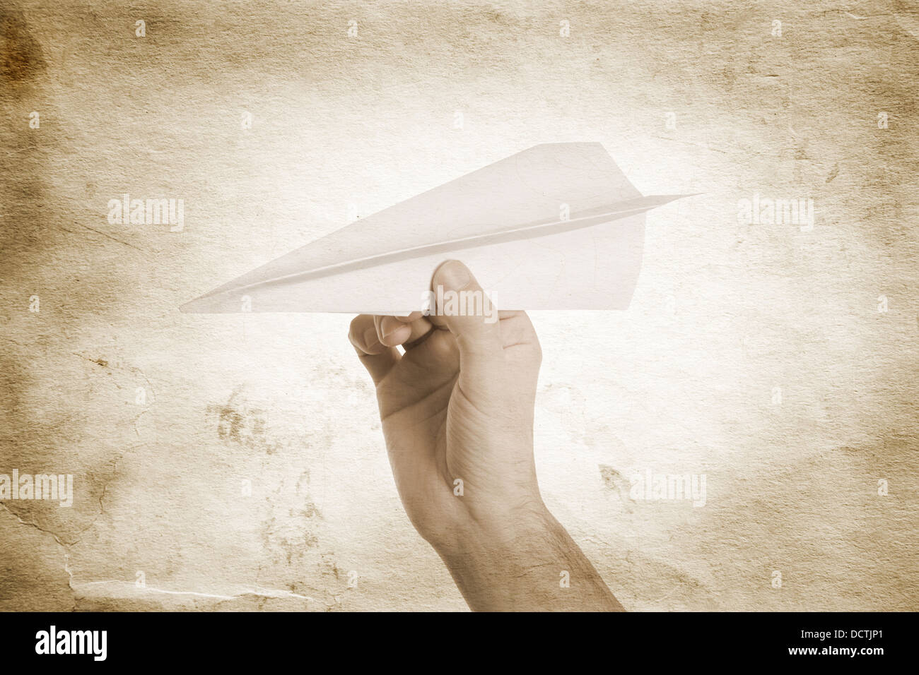 Vintage airplane sepia hi-res stock photography and images - Alamy