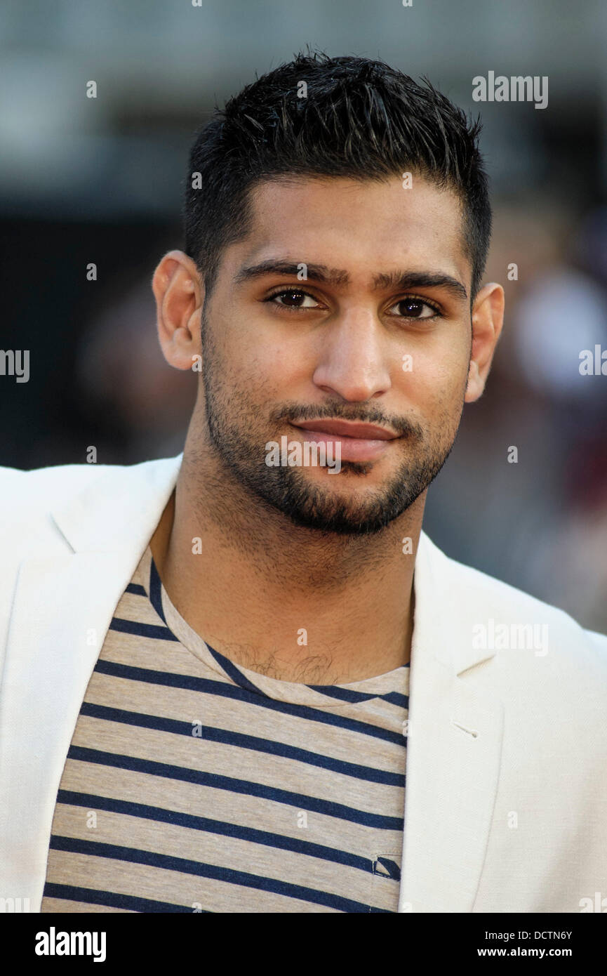 London, UK, 20/08/2013 : The World Premiere of One Direction - This is us 3D. Pictured: Amir Khan. Picture by Julie Edwards Stock Photo